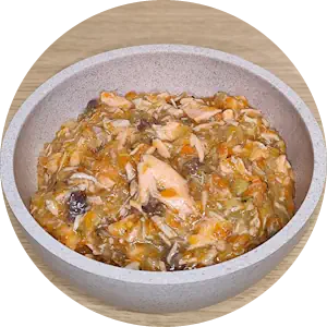 Menu comida natural perros - salmón