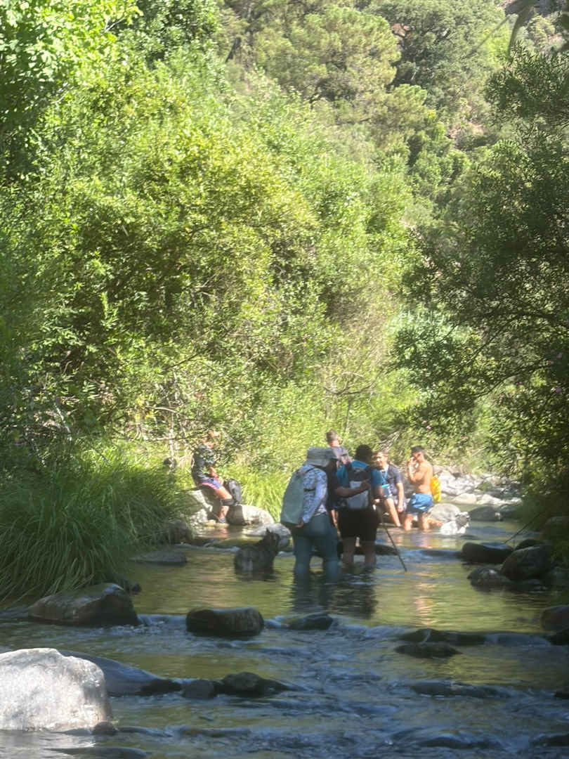 Grupo de senderismo canino Coge tu perro y anda subiendo el río